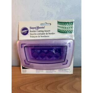 RARE Wilton SUGAR SHEETS! Punch DIAMOND BORDER CUTTNG INSERT; NIP 2010